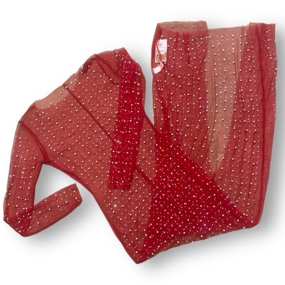 Beads & Rhinestone Sheer Mesh Long Maxi Dress, Women’s Size Small “…Party - Picture 3 of 11